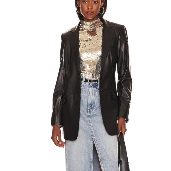 NWOT L'Academie Merla Top in navy size XS - Picture 2 of 7